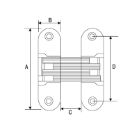 Canex Akordion Menteşe - Krom 43 mm 10.310.043