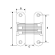 Canex Akordion Menteşe - Krom 43 mm 10.310.043 - Akordiyon Menteşeler