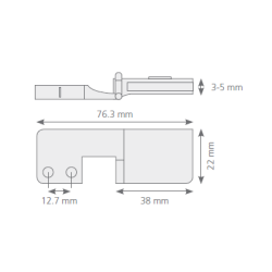 Canex Cam Menteşe Çıt Çıt 22 mm 06.103.203