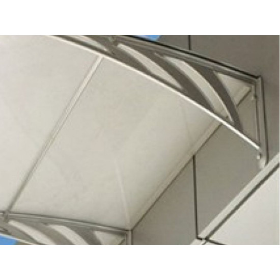 Transpaforza TF STD 1.12 Kapı Üstü Sundurma 240 X 100 Beyaz 3 mm Solid levha - Alüminyum Ayaklı Sundurmalar