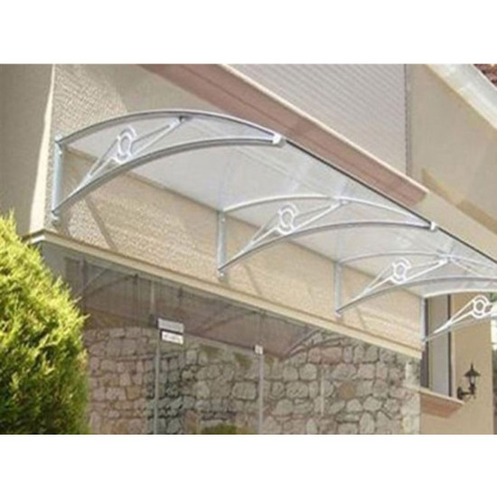 TF Delux Seri 1,12 Alüminyum Ayaklı Sundurma 240 X 100 Gri 3 mm Solid Levha - Alüminyum Ayaklı Sundurmalar