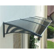 Transpaforza TF STD 1.12 Kapı Üstü Sundurma 240 X 100 Gri 3 mm Solid Levha - Alüminyum Ayaklı Sundurmalar