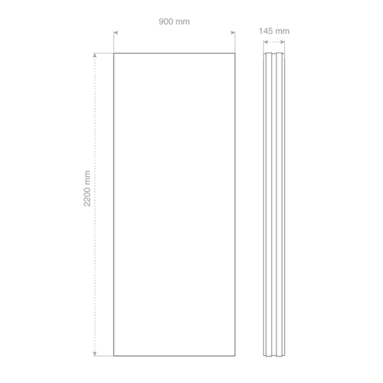 Alüminyum Işıklı Sundurma Korrain Outdoor 220 cm x 90 cm Yan Panel - Alüminyum Işıklı Sundurma