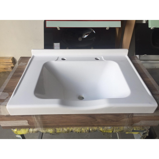 Dökme Akrilik Berber Lavabosu Beyaz 73x52 cm - Akrilik Lavabo