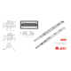 Teleskopik Bilyalı Ray (Geniş 35 mm ) Uzunluk 45 cm - Teleskopik Bilyalı Çekmece Rayları