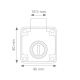 Canex Kare Çekmece Kilidi D 19 mm X L 22 mm - Mobilya Kilitleri