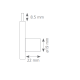 Canex Kare Çekmece Kilidi D 19 mm X L 22 mm - Mobilya Kilitleri