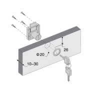 Canex Kare Çekmece Kildi - Zamak D 19 mm X L 22 mm