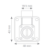 Canex Kare Çekmece Kildi - Zamak D 19 mm X L 22 mm - Mobilya Kilitleri