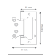 Canex  Palanmaz Menteşe  Oval  ( Yönsüz )  2.2 mm - Paslanmaz Gizli Menteşeler