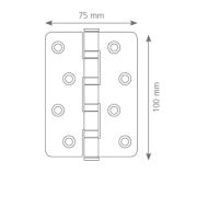 Canex Paslanmaz Menteşe  ( Oval ) 1.7 mm