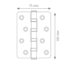 Canex Paslanmaz Menteşe  ( Oval ) 1.7 mm