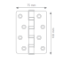 Canex Paslanmaz Menteşe  ( Oval ) 1.7 mm - Paslanmaz Gizli Menteşeler