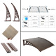 Pratik Sundurma Kapı Pencere Üstü 100x150 cm Kahve 6 mm Bronz Levha - Kapı Üstü Pratik Sundurma