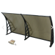 Kapı Üstü Pratik Sundurma 240 Cm X 80 Cm Siyah Ayak -Bronz Levha - Kapı Üstü Pratik Sundurma
