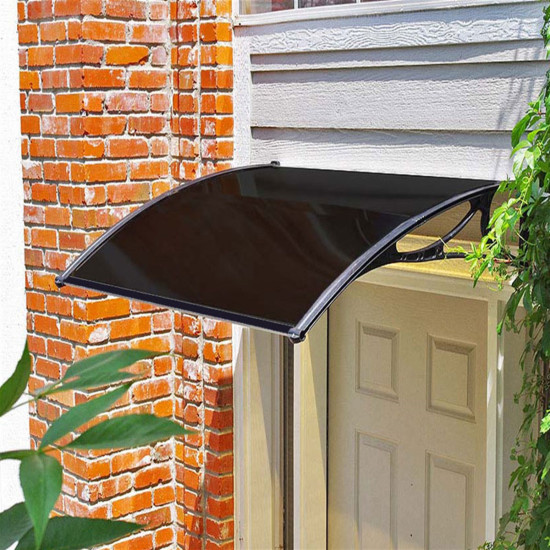 Kapı Üstü Pratik Sundurma 120 X 80 cm Siyah - Kapı Üstü Pratik Sundurma