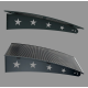 Metal Taşıyıcılı Kapı Üstü Pratik Sundurma Yıldız Modeli Antrasit - Siyah Levha 100 x 100 cm - Metal Taşıyıcı Kapı Üstü Pratik Sundurma