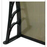 Kapı Üstü Pratik Sundurma 360 X 80 cm Siyah - Bronz