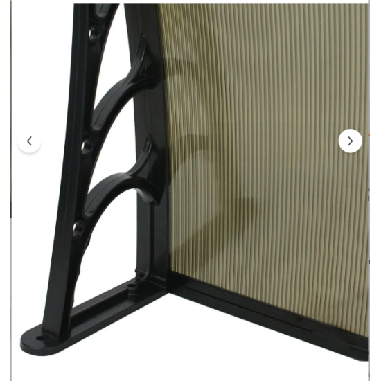 Kapı Üstü Pratik Sundurma 120 X 60 Cm Siyah Ayak-Bronz Levha - Kapı Üstü Pratik Sundurma