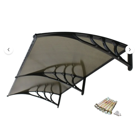 Kapı Üstü Pratik Sundurma 200 X 80 cm Siyah - Kapı Üstü Pratik Sundurma