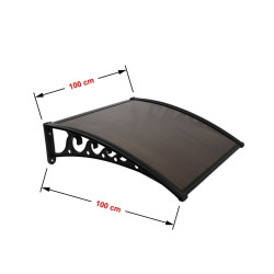 Pratik Sundurma Kapı Pencere Üstü 100x100 cm Bronz 6 mm Levhalı