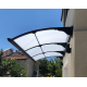 Yağmur Oluklu Sundurma 300x125 cm 3 mm Solid Buz Beyazı - Yağmur Oluklu Sundurma