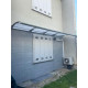 Yağmur Oluklu Sundurma 100x125 cm 3 mm Solid Petrol Mavisi - Yağmur Oluklu Sundurma