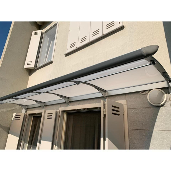 Yağmur Oluklu Sundurma 100x125 cm 3 mm Solid Petrol Mavisi - Yağmur Oluklu Sundurma