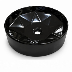 Seramik Çanak Lavabo 42 cm Siyah